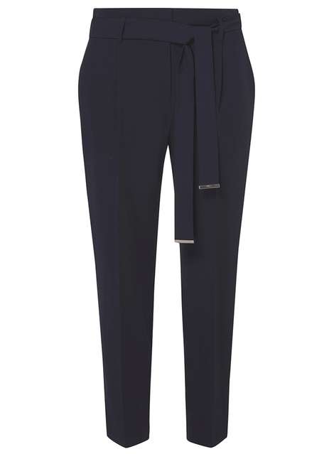 Navy Tie Tapered Trousers